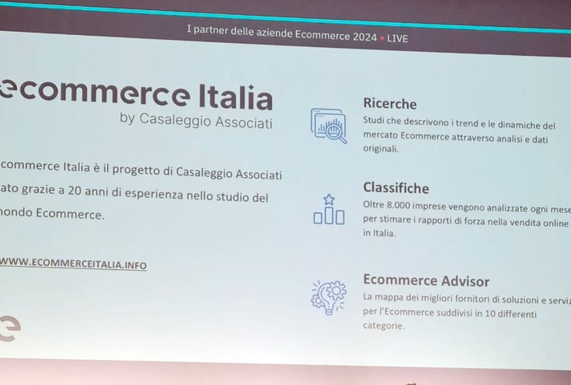   GMDE is an Advisor for Ecommerce Italia 2024  